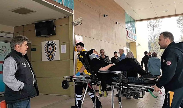 Eşine otomobil kullanmayı öğretirken şarampole uçtular