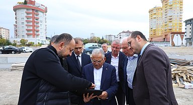 Gökkent mahallesindeki okul inşaatı incelendi