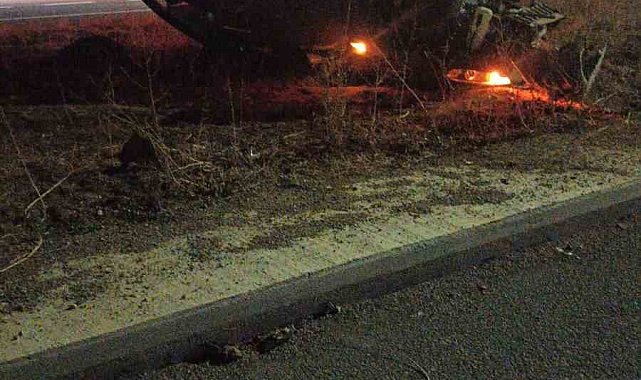 Gümüşhane'de kontrolden çıkan otomobil ters döndü: 1 yaralı