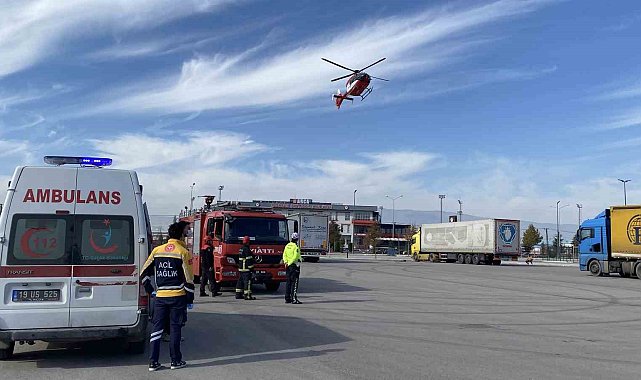 Helikopter ambulans, motosiklet kazasında ağır yaralanan çocuk için havalandı