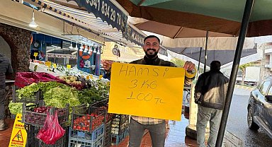 Iğdır'da 3 kilogramı 100 lira olan hamsiye vatandaşlardan yoğun ilgi