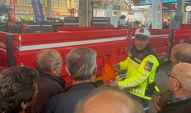 Jandarmadan tarım fuarında çiftçilere uyarı