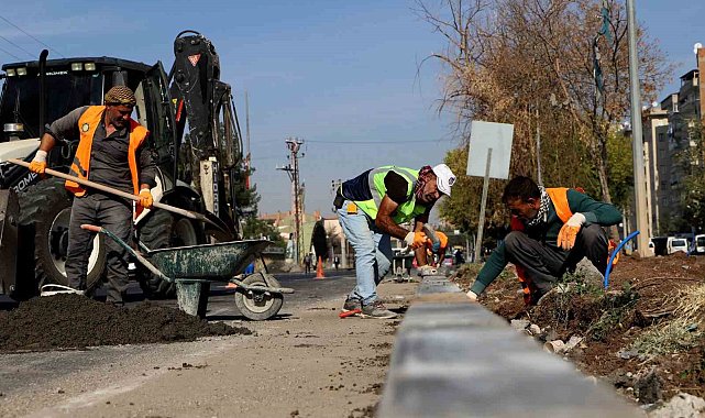 Karacadağ Caddesi modern bir görünüme kavuşuyor