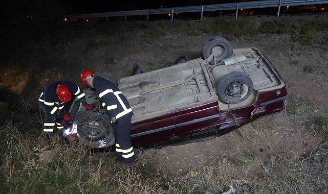 Kırıkkale'de otomobil takla attı: 1 yaralı