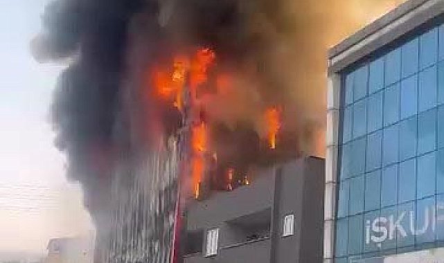 Kocaeli'de iş yerinde yangın, çok sayıda ekip sevk edildi