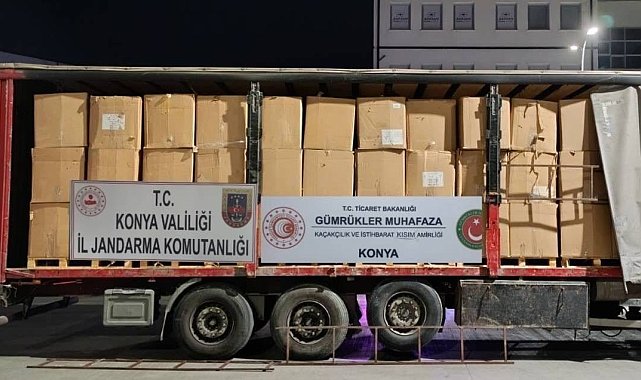 Konya'da 12 bin kilogram kaçak tütün ele geçirildi