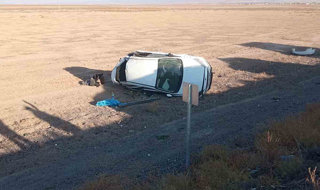 Konya'da otomobil takla attı: 6 yaralı