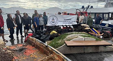 Marmaris'te sezon sonu deniz dibi temizliğinde çıkanlar şaşırttı