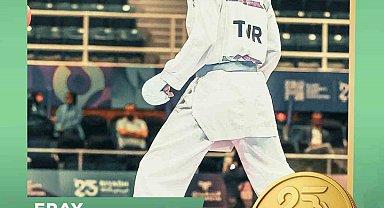 Milli karateci Eray Şamdan'dan altın madalya