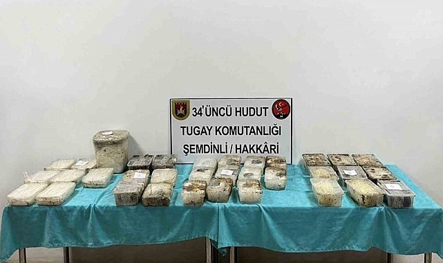 MSB: "İran hudut hattında, 3 adet çuval içerisinde toplam 81.133 gram uyuşturucu madde tespit edildi"