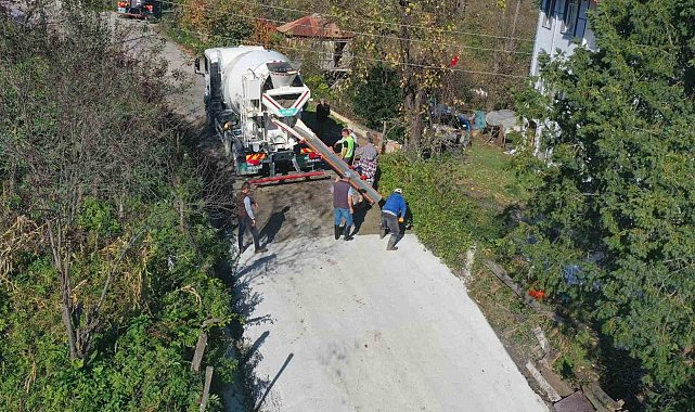 Ordu'da yol çalışmaları sürüyor