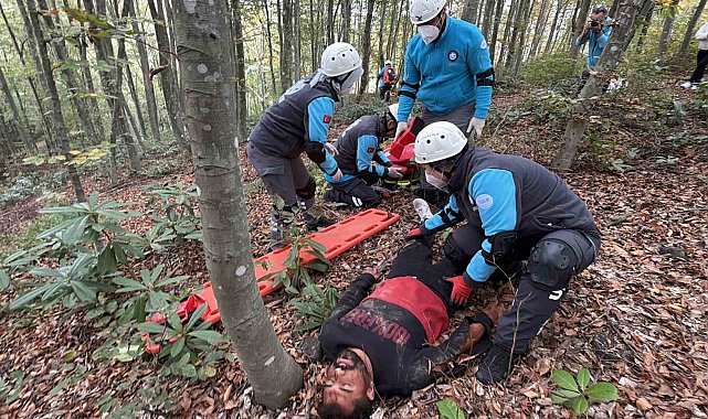 Orman yangını ve yaralılara hızlı müdahale