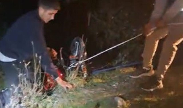 Osmaniye'de kontrolü kaybeden motosiklet sürücüsü uçuruma yuvarlandı