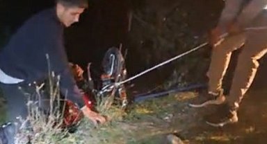 Osmaniye'de kontrolü kaybeden motosiklet sürücüsü uçuruma yuvarlandı