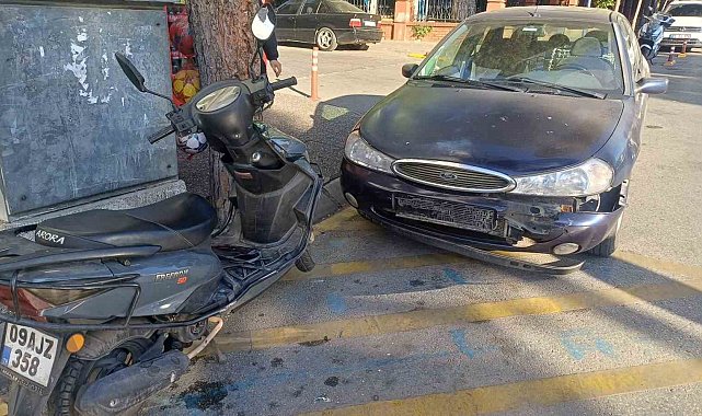 Otomobil ile motosiklet çarpıştı: 1 yaralı
