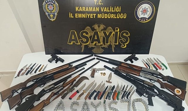 Polisin uygulamalarında tarihi eser ve ruhsatsız silahlar ele geçirildi: 8 tutuklama