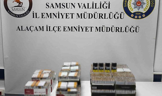 Samsun'da 14 bin adet kaçak makaron ele geçirildi