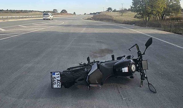 Seyir halindeki motosiklet önüne çıkan köpeğe çarptı: 2 yaralı