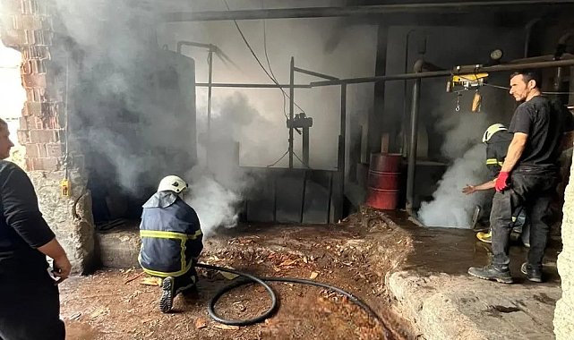 Sinop'ta sanayi sitesinde yangın paniği