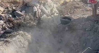 Sucuk, peynir, ketçaptan oluşan 1 ton gıda malzemesi toprağa gömülerek imha edildi