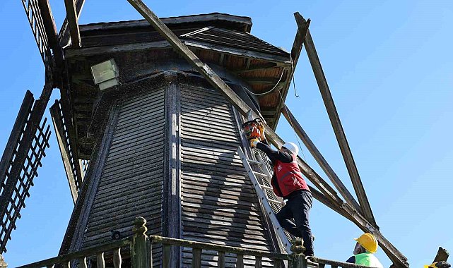 Tarihi Çark ve Yel Değirmeni'nde restore çalışmaları başladı