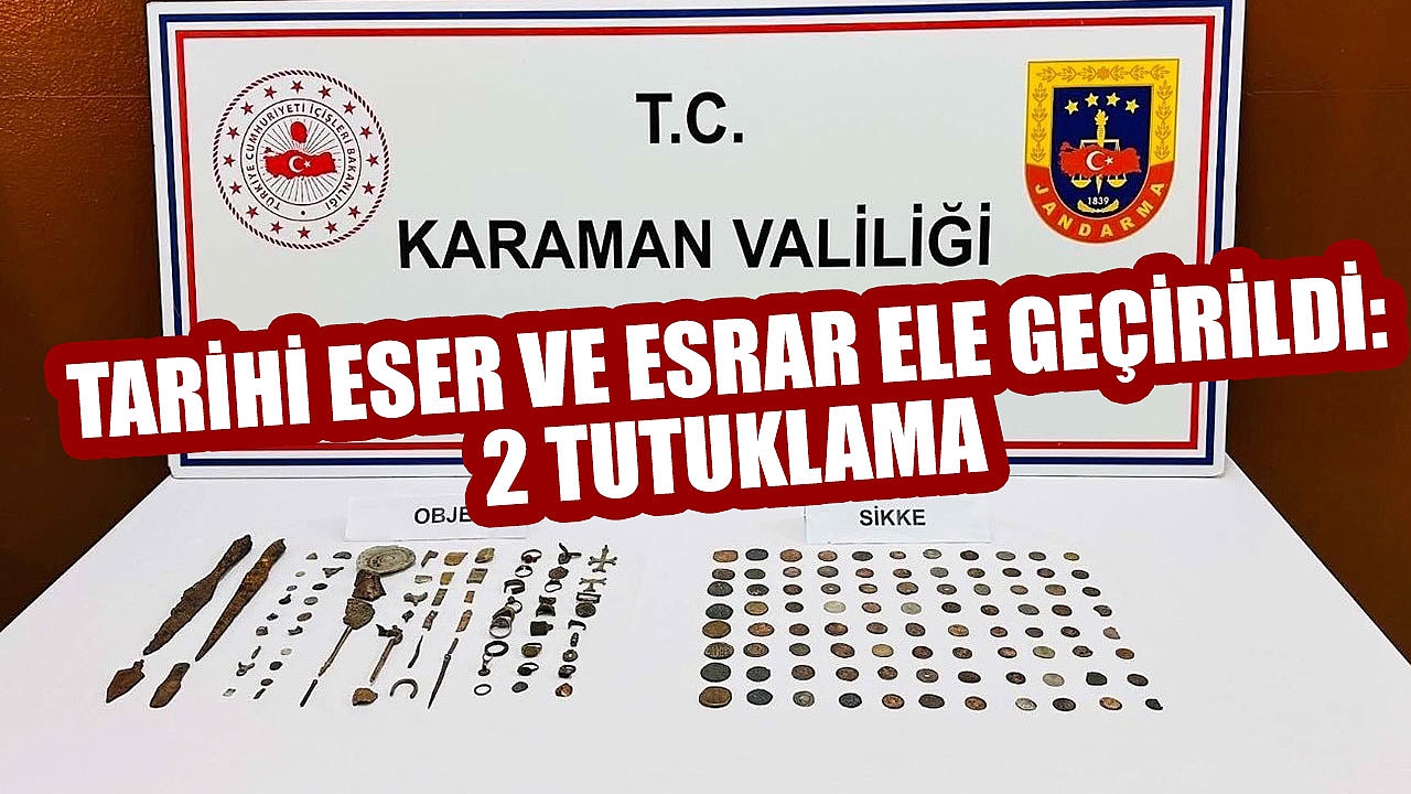 tarihi eser ve esrar ele geçirildi: 2 tutuklama