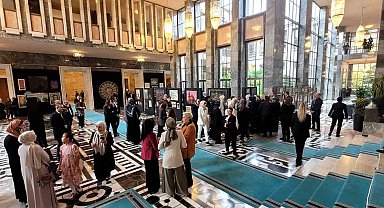 TBMM'de Gazze konulu "Hilalin Işığında" sanat sergisi