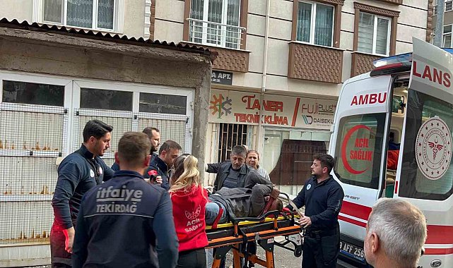 Tekirdağ'da alkollü vatandaş merdiven boşluğuna düştü