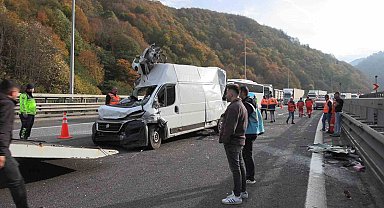 TEM'in Bolu geçişinde zincirleme kaza: 1 yaralı