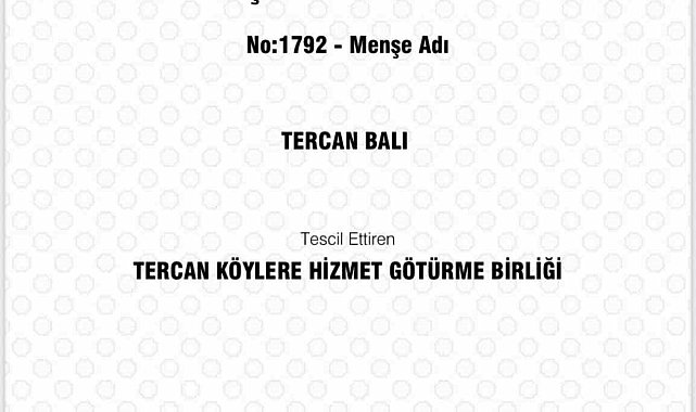 Tercan Balı Erzincan'ın 14. Coğrafi İşaretli ürünü oldu