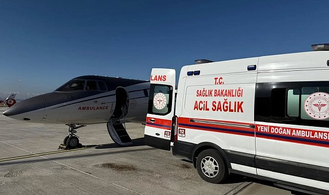 Van'da kalp hastası bebek, uçak ambulansla İstanbul'a sevk edildi