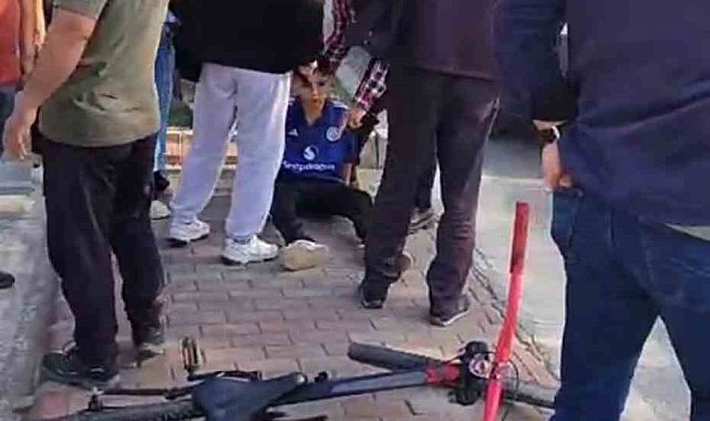 Yaya geçidinden bisikletiyle geçerken otomobilin çarptığı çocuk yaralandı