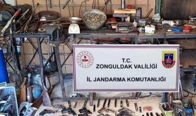 Zonguldak'ta kaçak silah imalathanesinde 30 binin üzerinde fişek ele geçirildi