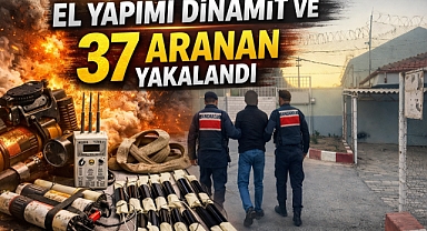 El Yapımı Dinamit ve 37 Aranan Yakalandı