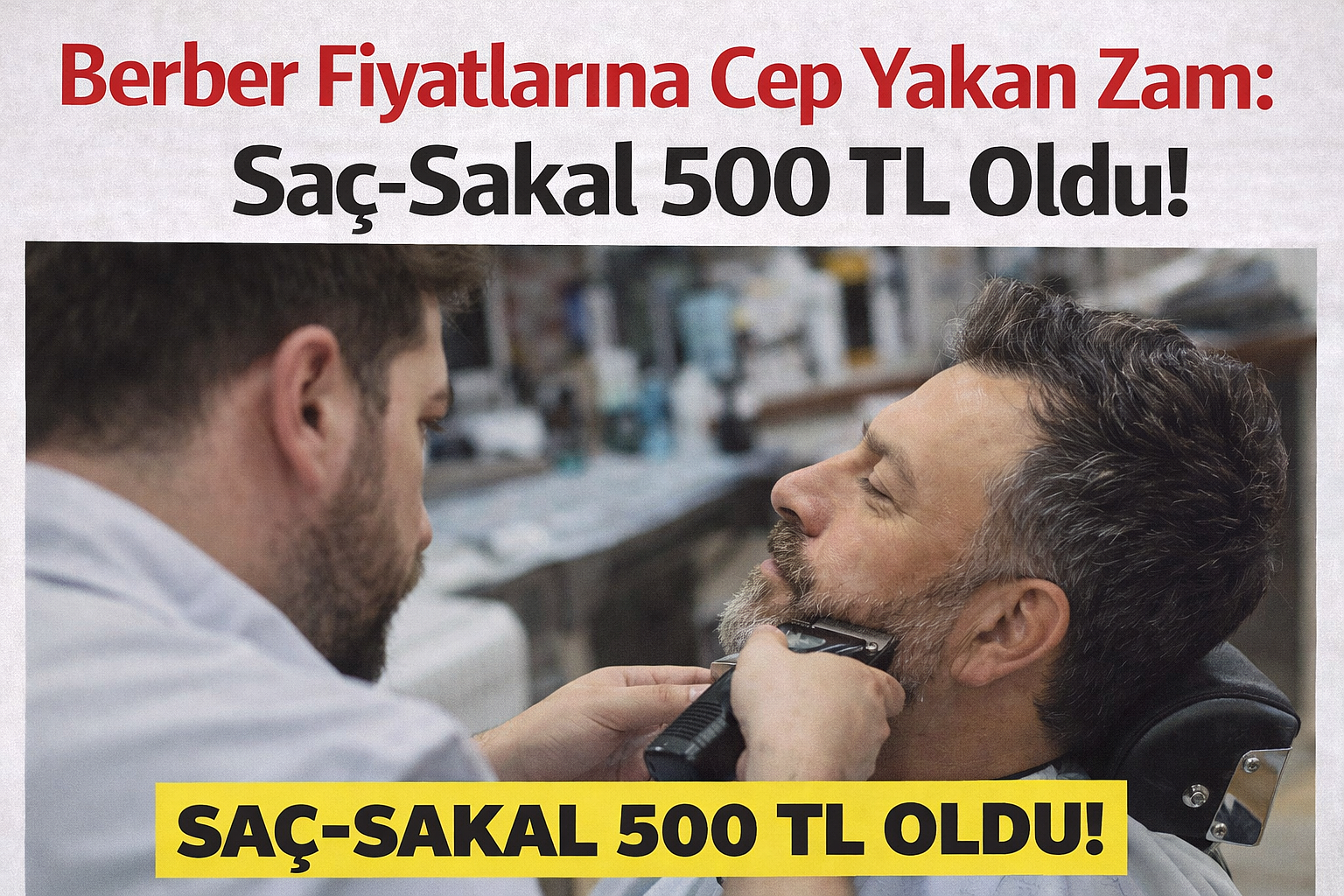Berber Fiyatlarına Cep Yakan Zam: Saç-Sakal 500 TL Oldu!