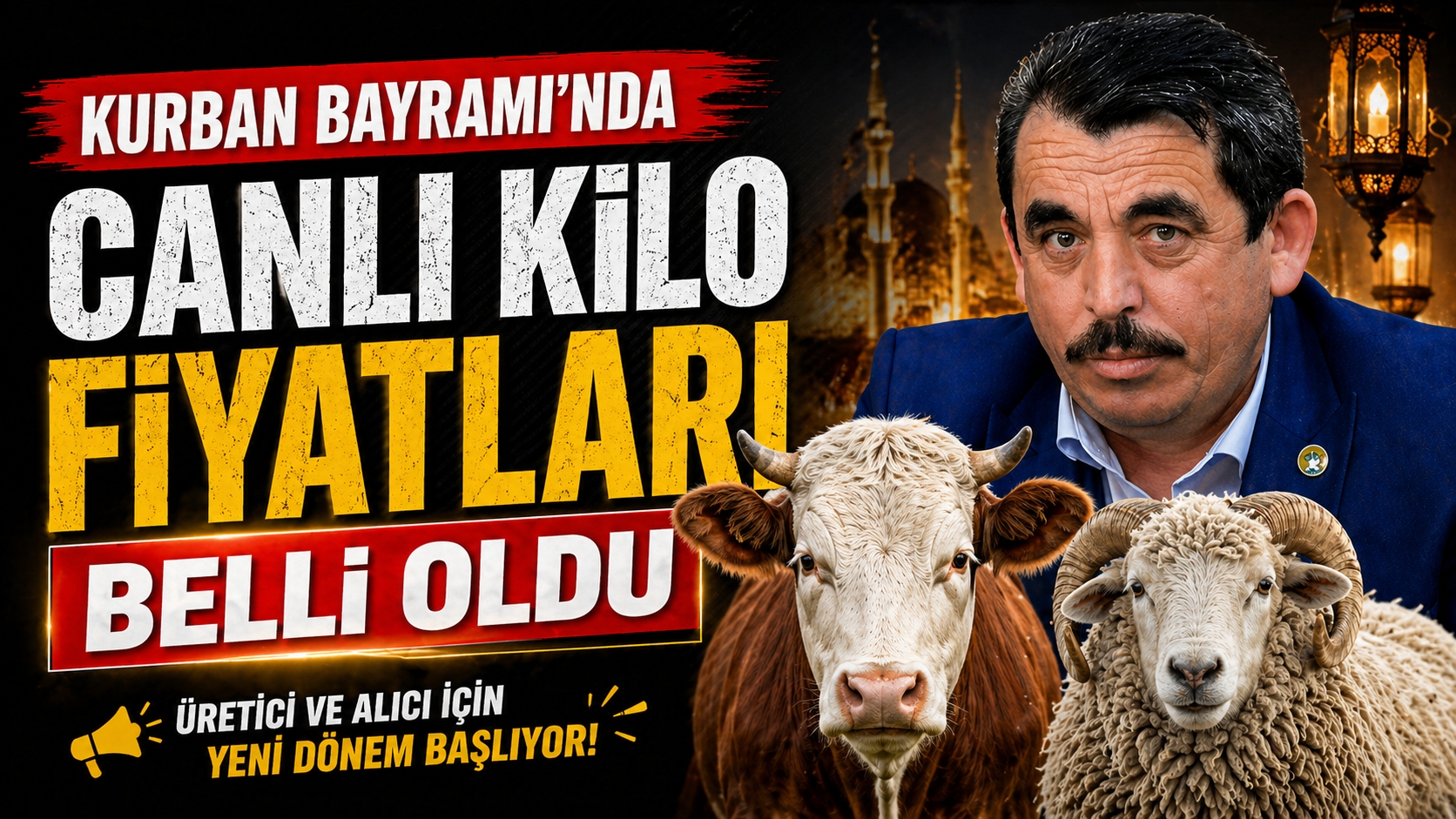 Kurban Bayramı'nda Canlı Kilo Fiyatları Belli Oldu