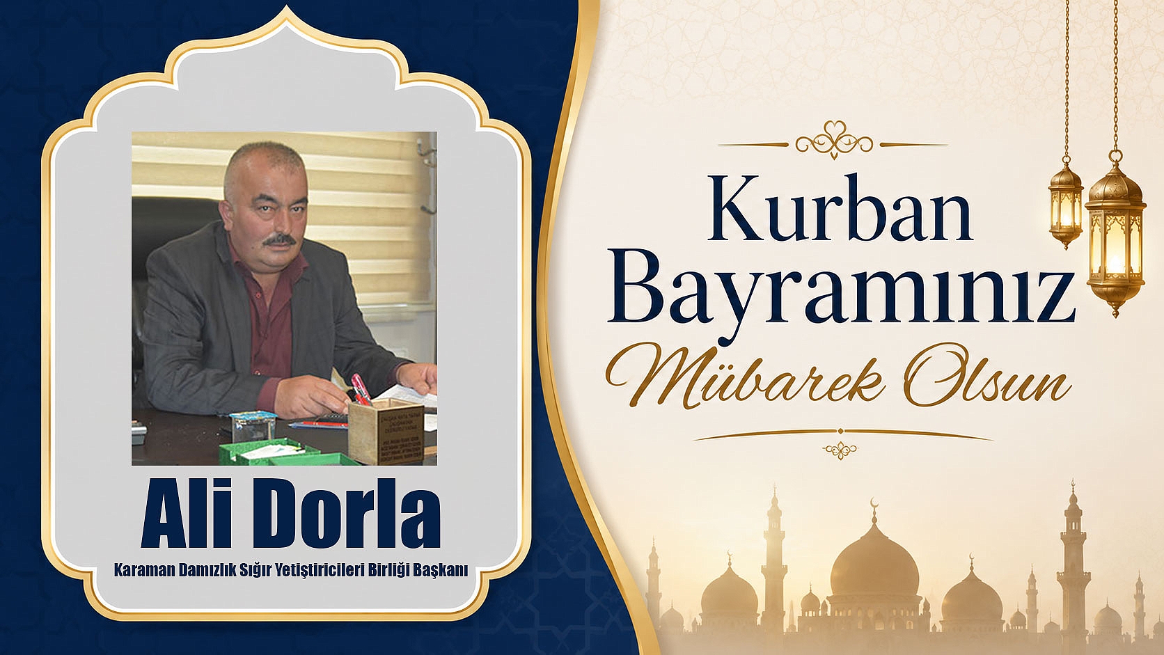 Başkan Ali Dorla'dan Kurban Bayramı Mesajı: 'Paylaşmanın ve Yakınlaşmanın Vesilesi