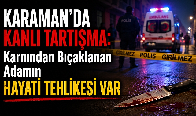 Karaman’da Kanlı Tartışma: Karnından Bıçaklanan Adamın Hayati Tehlikesi Var