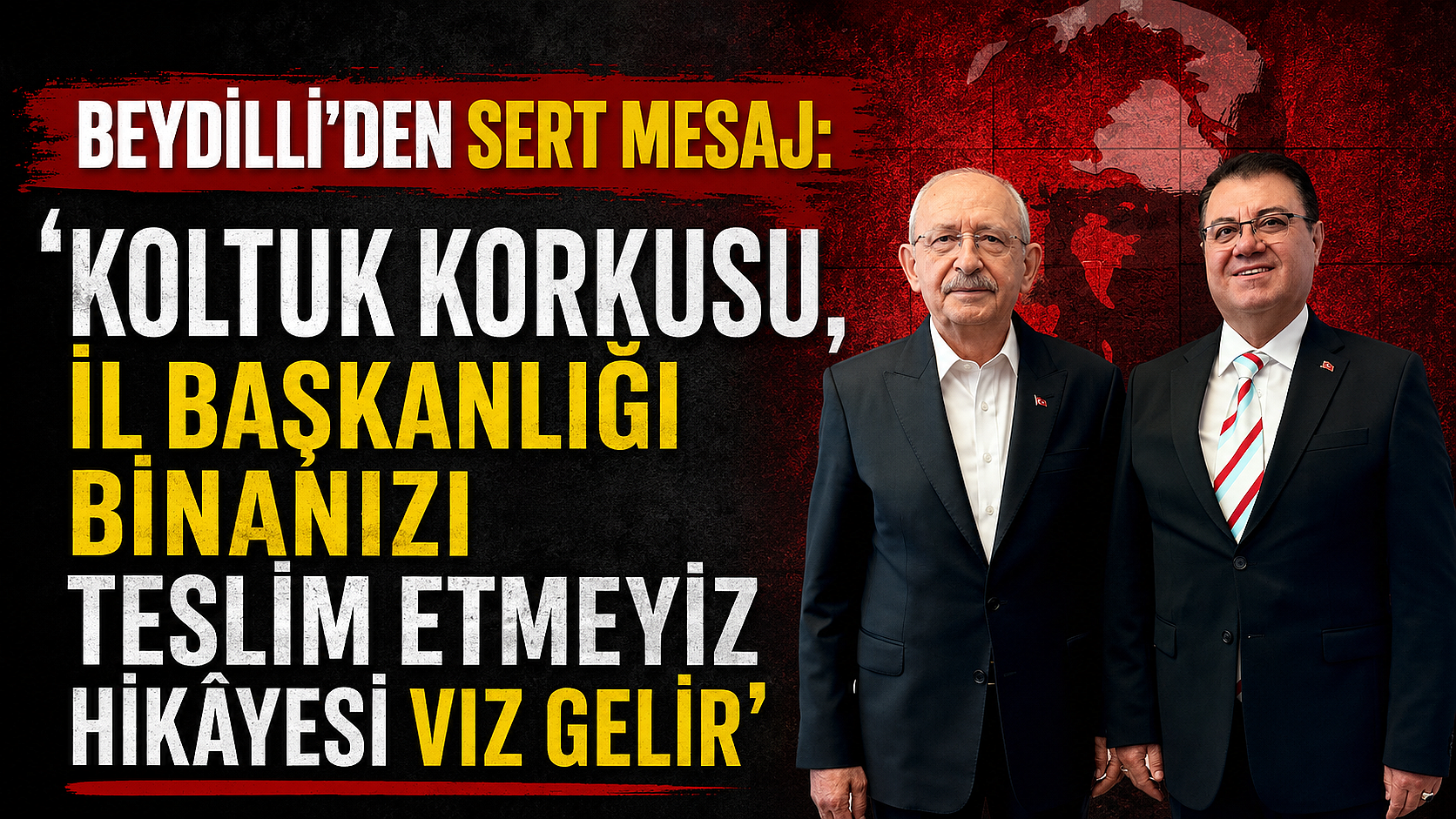 Beydilli'den Sert Mesaj: 'Koltuk Korkusu, İl Başkanlığı Binanızı Teslim Etmeyiz Hikâyesi Vız Gelir'