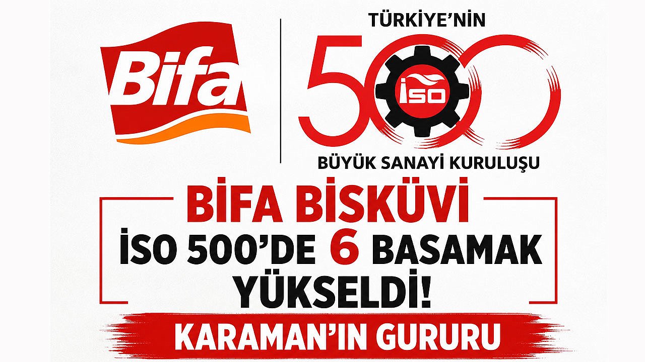 Bifa Bisküvi İSO 500'de 6 Basamak Yükseldi: Karaman'ın Gururu