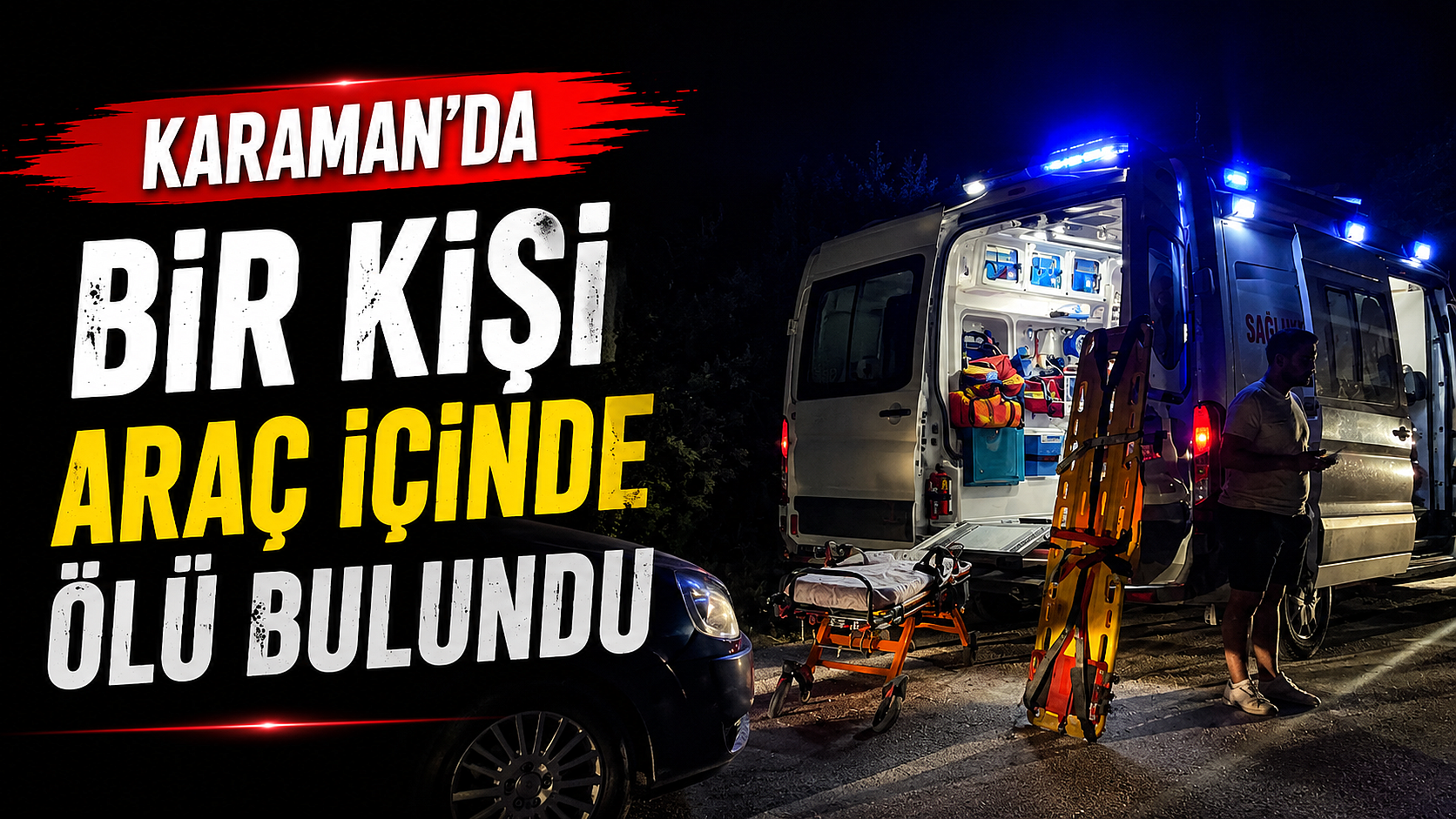 KARAMAN'DA BİR KİŞİ Park Halindeki Araçta Ölü Bulundu