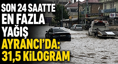 Son 24 Saatte En Fazla Yağış Ayrancı’da: 31,5 Kilogram