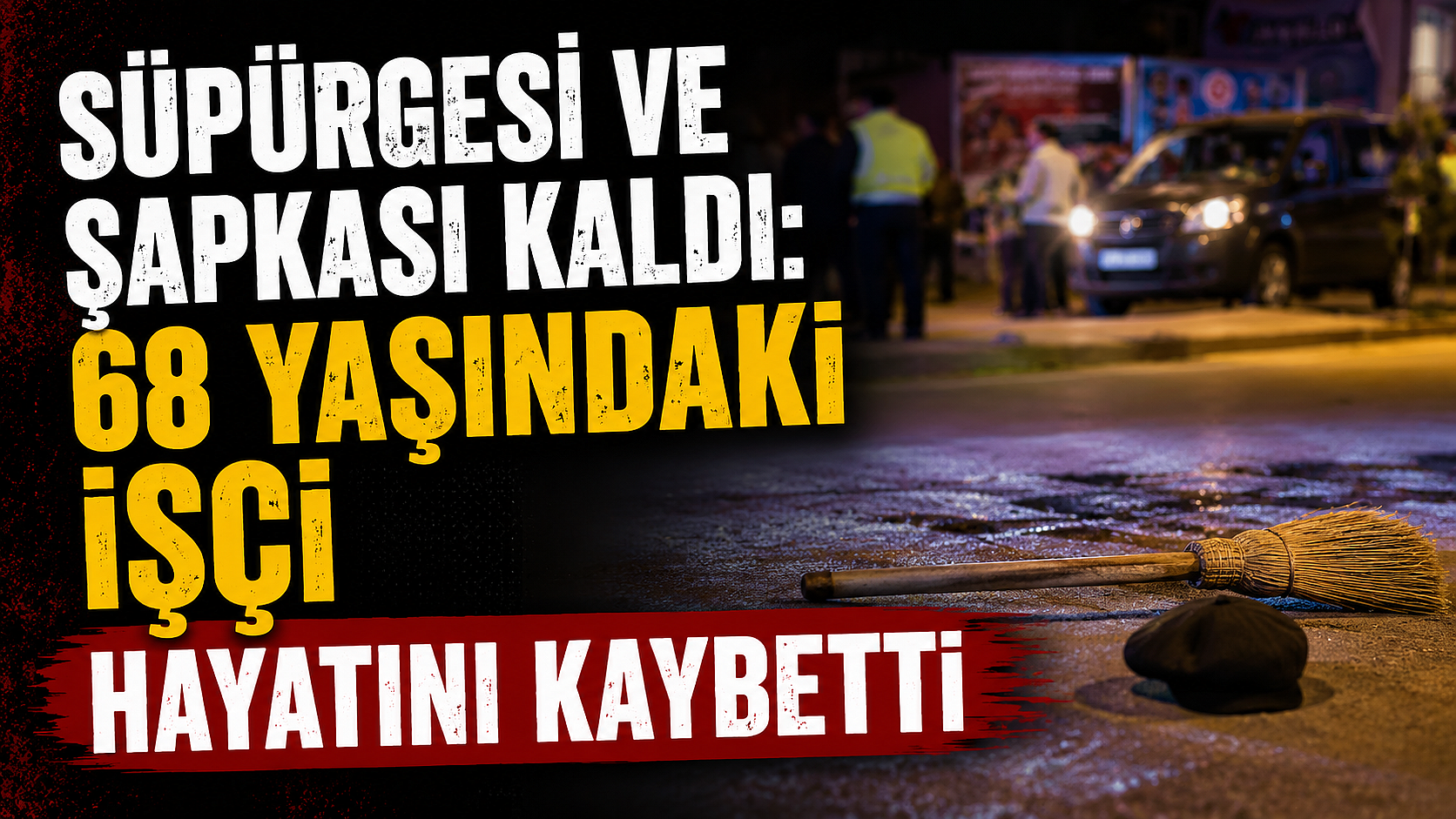 Süpürgesi ve Şapkası Kaldı: 68 Yaşındaki İşçi Hayatını Kaybetti