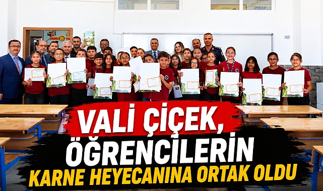 Vali Çiçek, Öğrencilerin Karne Heyecanına Ortak Oldu