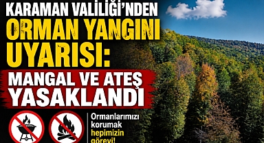 Karaman Valiliği’nden Orman Yangını Uyarısı: Mangal ve Ateş Yasaklandı