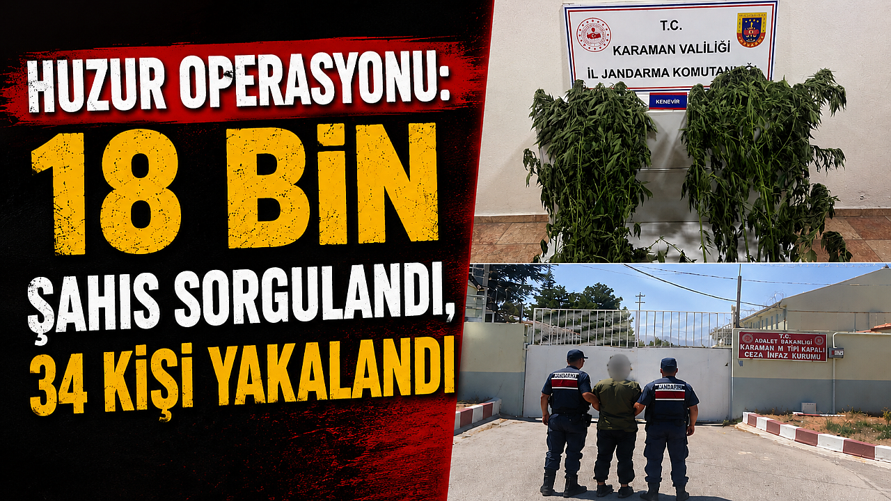 Huzur Operasyonu: 18 Bin Şahıs Sorgulandı, 34 Kişi Yakalandı