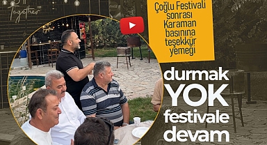 Karaman Basınına Teşekkür Yemeği