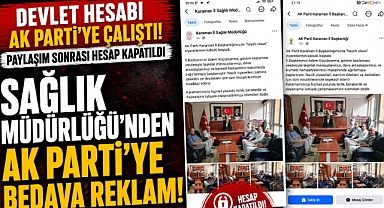 Sağlık Müdürlüğü'nden AK Parti'ye Bedava Reklam!