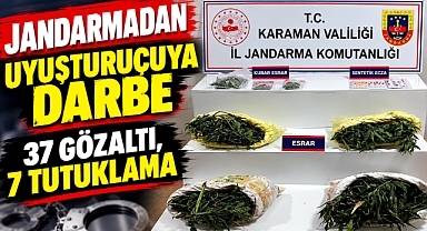 Jandarmadan Uyuşturucuya Darbe: 37 Gözaltı, 7 Tutuklama