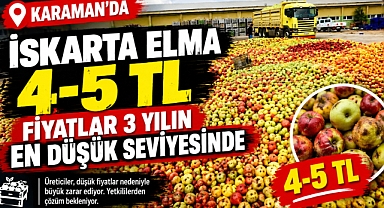 Karaman’da ıskarta elma 4-5 TL: Fiyatlar 3 yılın en düşük seviyesinde